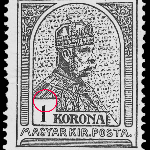 hibakód képe:"1"-es számjegy fejvonala hiányzik (Koronás)